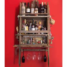 Deco 79 wood wine rack: Driftwood Bottle Rack Drinks Cabinet Wine Rack Wood Furniture