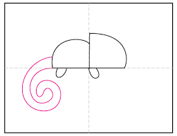 Each looks to his side. How To Draw A Chameleon Art Projects For Kids