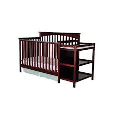 Dream On Me Chloe 4 In 1 Convertible Crib With Changer Cherry Convertible Crib Cribs Dream On Me