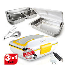 Regolazione continua fino a 85 ° c. Scaldavivande Portatile Amarillo Trio Plus Doppio Voltaggio Miglior Fornetto