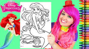 Princess cinderella crayola giant color by number disney princess co disney princess coloring pages disney princess colors princess coloring pages. Coloring Ariel The Little Mermaid Giant Disney Coloring Page Crayola Crayons Kimmi The Clown Youtube