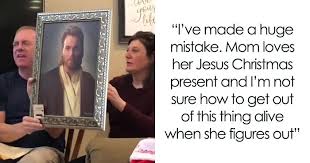 Check out our obiwan kenobi poster selection for the very best in unique or custom, handmade pieces from our digital prints shops. Guy Gives Mormon Parents Obi Wan Kenobi Portrait Mom Hangs It Thinking It S Jesus Christ Bored Panda