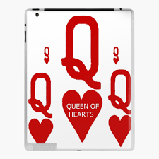 Without replacement means the card is reason you can use multiplication rule in first one that are computing number of ways to take item each from two sets w. Red Queen Of Hearts Playing Cards Logo Ipad Case Skin By Sharlesart Redbubble