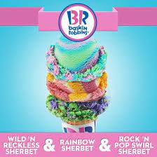Super Flavor Team Up What Would You Name A Triple Scoop Of Wild N Reckless Rainbow And Rock N Pop S Ice Cream Flavors List Baskin Robbins Ice Cream Flavors