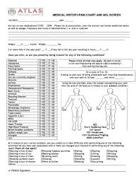 Fillable Online Atlaspt Medical Historypain Chart And Adl
