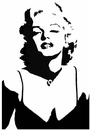 Black And White Stencil Amazing Stencils Marilyn Monroe Stencil Con Imagenes Pinturas De Arte Popular Arte De Marilyn Monroe Arte De Silueta