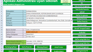 Contoh denah duduk ujian ini sbagai referensi untuk bapak ibu sekalian. Aplikasi Administrasi Ujian Sekolah 2017 Format Excel Deuniv