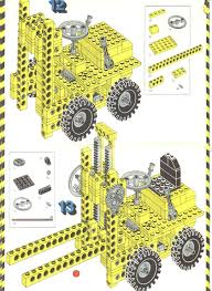 Left hand on steering knob, drive forward. Technic Fork Lift Lego 850 Lego Lego Instructions Vintage Lego