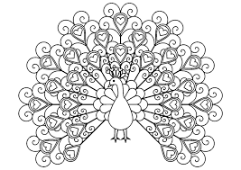 By best coloring pagesjuly 24th 2013. Peacock With Hearts Peacocks Adult Coloring Pages
