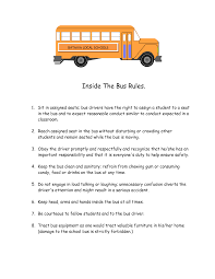 Printable School Bus Rules School Bus Driver School Bus