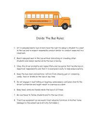 printable school bus rules school bus driver school bus