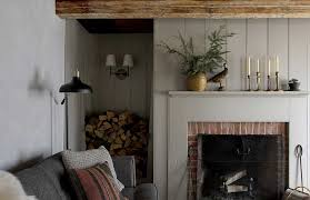 Grey modern painted brick fireplace. 15 Best Brick Fireplace Design Ideas