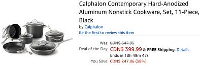 Cookware and kitchen tools kitchen and housewares. Amazon Canada Deals Of The Day Save 35 On Calphalon Contemporary Hard Anodized Aluminum Nonstick Cookware Set 11 Piece 47 On Once Upon A Time The Complete Sixth Season Canadian Freebies Coupons