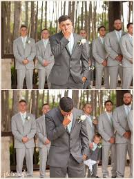 The Sweetest Reaction Of The Groom To Seeing His Bride Walk Down The Aisle Taken At The Spri Wedding Picture Poses Groom Reaction Wedding Photography Poses