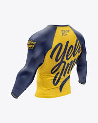 Men S Long Sleeve Jersey On Athletic Body Mockup In Apparel Mockups On Yellow Images Object Mockups Clothing Mockup Shirt Mockup Long Sleeve Jersey