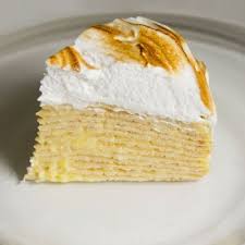 Gateau De Crepes Facon Tarte Au Citron Meringuee Recette De Crepes Sucrees Gateau Crepe Tarte Au Citron