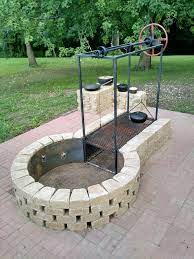 Outdoor fire pit and grill ideas. Keyhole Fire Pit With Adjustable Grille Bbq Grills Smokers Firepits Fire Pit Bbq Backyard Fire Fire Pit Grill