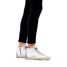 P448 women's john italian leather & velvet roy sneaker. Damen Sneakers Schuhe P448 Bskate Whi Cit Leder Weiss