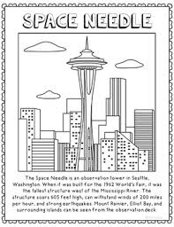 .coloring page cartoon camel coloring pages tree branch coloring page stethoscope coloring page super nurse coloring pages sewing needle and thread doctor tools coloring pages. Space Needle Informational Text Coloring Page Craft Or Poster Geography