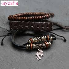 Unknown By Ayesha Set Of 3 Rugged Black And Brown Leather Adjustable Bracelets For Men With Beads And Metal Detailing Buy Online At Best Prices In Nepal Daraz Com Np