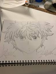 This stemmed from one of my best friends. First Time Drawing Anime Decided To Try To Draw Killua Hunterxhunter