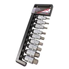 Capri tools xzn triple square spline wrench bit socket le voyant (vert )est particulièrement agréable. Jeu De 9 Douilles Hexagonales Males 1 2 Pouce Precision Steel Feu Vert