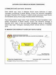 Karena pemanasan global, kini cuaca dapat berubah dratis kapan saja. Laporan Cuaca Mingguan Negeri Khidmat Kg Kuala Telemong Facebook