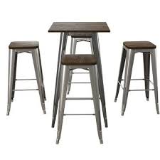 Trent Austin Design Fortuna Pub Table Color Gray Pub Table Glass Round Dining Table Bar Table