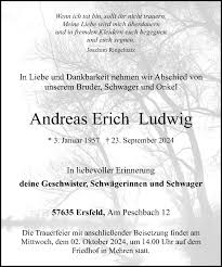 Traueranzeigen von Andreas Erich Ludwig