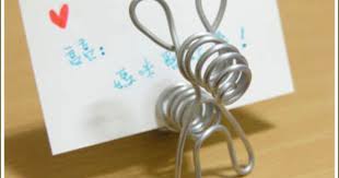 創作 鋁線狗狗 更新 place card holders handmade card holder