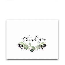 Available in a variety of designs, from elegant to rustic. Greenery Wedding Thank You Card Purple Berry Watercolor