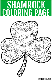 Printable coloring pages are a great way to get creative and relax a bit. Shamrock Coloring Page Free Printable Finding Zest