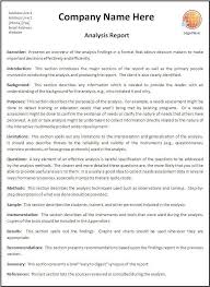 Analysis Report Template Report Template Word Template Survey Template