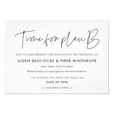 Minimalist Wedding Status Update Announcement Zazzle Com In 2020 Minimalist Wedding Wedding Cancellation Wedding Invitations Stationery