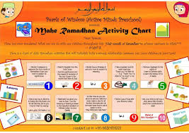 Ramadhan Activity Chart For Children Buzz Ideazz Islam