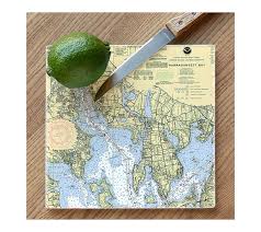 nautical chart cutting board