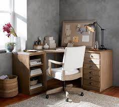 However, furniture sliders increase the height just enough to make. Printer S Corner Desk With Drawers Pottery Barn