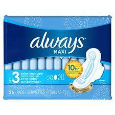 Always Maxi Size 3 Extra Long Super Pads With Wings