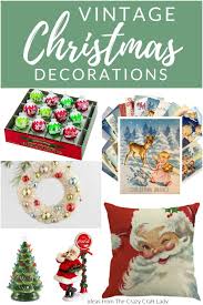 Decorate your tree, mantel and window with white snowflakes, ornaments and white painted. A Little Nostalgia Vintage Christmas Decorations The Crazy Craft Lady