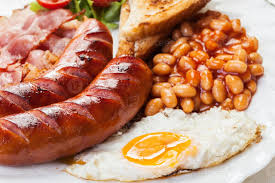 Peppers and onions or spinach sound best to me. Full English Breakfast With Bacon Sausage Egg And Baked Beans 775330 Stock Photo At Vecteezy