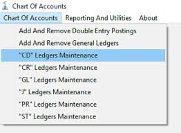 c code for making a double entry general ledger posting