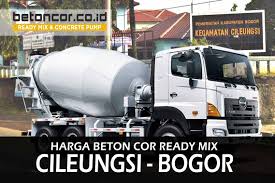 Untuk melakukan pemesanan secara online anda bisa menghubungi admin yang sudah tertera di website resmi kami. Harga Beton Cor Ready Mix Cileungsi Bogor Per M3 Terbaru