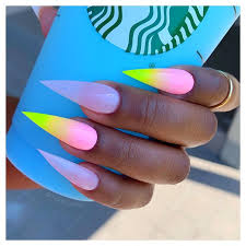 Colorful pastel & neon leaves nail design idea. The Nail Edit 15 Of The Best Pastel Nail Ideas This Mama Style
