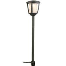 Hampton Bay Black Outdoor Led Landscape Path Light Frosted Inner Lens 4 Pack