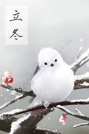 冬の脂肪の始まり初冬の冬 冬 リトルバード 雪 illustration image on pngtree ロイヤリティフリー 冬イラスト イラスト イラスト画像
