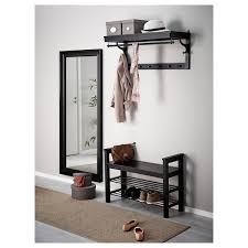 A bench for seating and a table for your vase or books with an underneath rack for additional storage needs. Hemnes Bank Mit Schuhablage Schwarzbraun 85x32x65 Cm Ikea Osterreich
