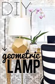 To make a diy lamp, you can either build one from scratch or give an old lamp a makeover. Diy Gold Geometric Lamp Tutorial Dorsey Designs