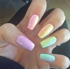 Removing acrylic nails can be challenging because of how strong the adhesive is. 27 Easy Pastel Rainbow Nails To Copy Get These Colors Rainbow Nails Matte Nails Design Nail Colors