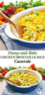 Dump And Bake Chicken Broccoli Rice Casserole Rezept Brokkoli Reis Einfache Gerichte Brokkoli Auflauf