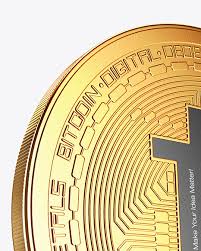 Rule #4 — correlate bitcoin and altcoins. Golden Bitcoin Mockup In Object Mockups On Yellow Images Object Mockups